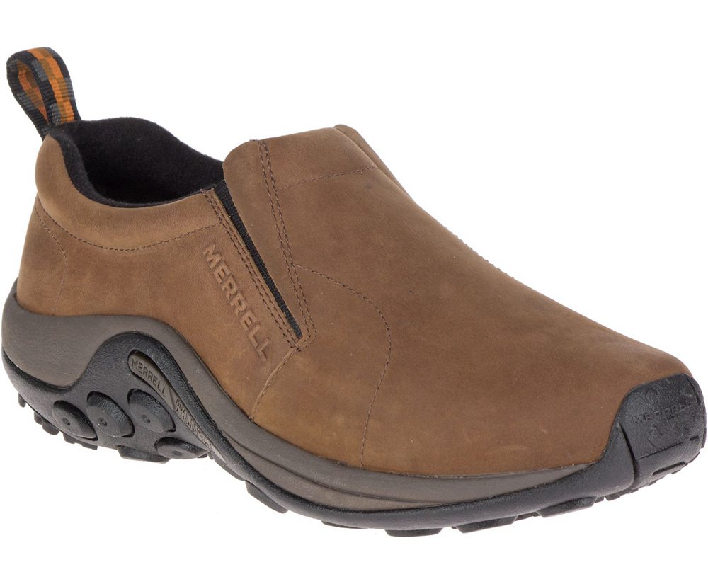 Zapatos De Seguridad Hombre - Merrell Jungle Moc Nubuck Wide Width - Marrones - ZBRG-80314